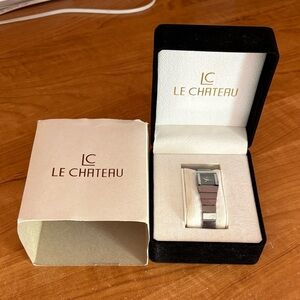 Le Chateau Women’s Watch with Black and Silver Tones